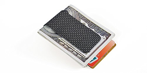 Pinza billetera, de Medifier, de fibra de carbono brillante Plateado plata large
