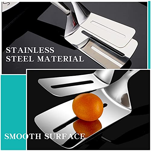 Pinza de cocina multifuncional para alimentos, material de acero inoxidable, que se utiliza para girar y sujetar alimentos, pan, bistec, hamburguesas, pastas, etc.