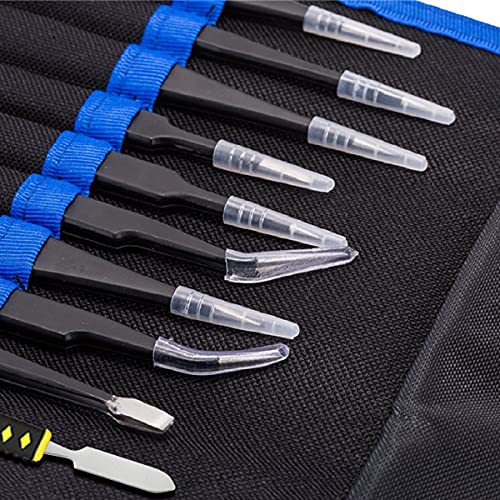 Pinzas de Precisión Kit, 10Pcs ESD Anti-estática Acero Inoxidable Pinzas Industriales para Electrónica, Joyería, Trabajo de Laboratorio, Artesanía