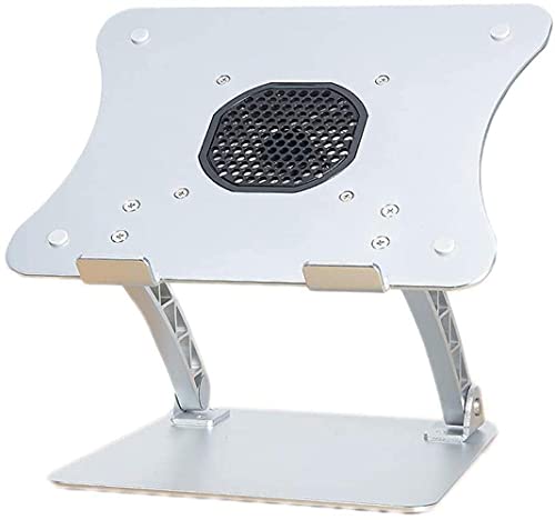 Pkfinrd Soporte para portátil con el fanático de la Altura del Ventilador con Creciente Marco con disipación de Calor Levantamiento y Tipo Plegable Ajustable Cervical Vertebra Marco de la Oficina Mat