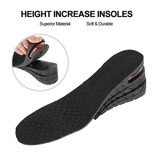Plantilla de elevación de altura variable, altura ajustable de 1,2'' a 3,0", cuatro capas ajustables, altura regulable, aumenta las plantillas, unisex, con elevación de zapatos.