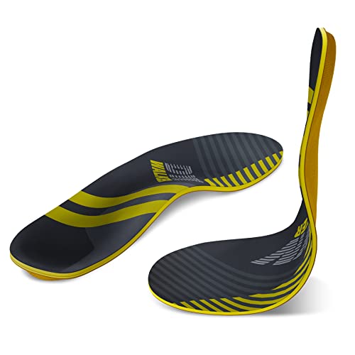 Plantillas Fascitis Dynwalker Almohadilla Plantar Hombre Mujer Soporte de Arco Alto Ortopédico para Pies Planos Anti dolor Flexible PU Tamaño Ajustable 1 Par S ( EU 38 - 40 )