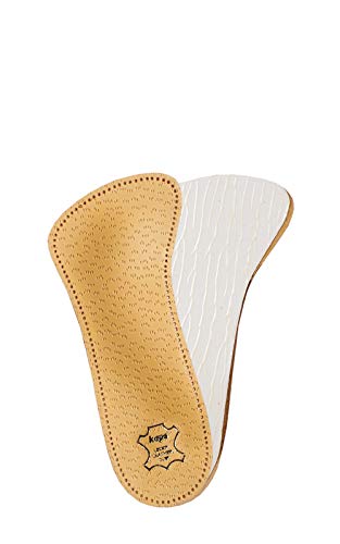 Plantillas Ortopédicas de Cuero 3/4 con Soporte de Arco Longitudinal y Metatarsiano, Kaps Flamenco, Todas las Tallas (40 EUR)