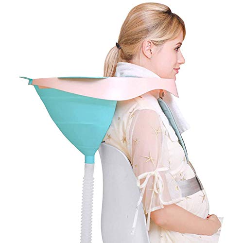 Plegable Portátil Salón Lavacabezas, Lavabo De Champú Lavar El Cabello con Manguera De Agua Y Engánchate Lavabo De Cabello para Lavar Mientras EstáN En Silla De Ruedas O Silla