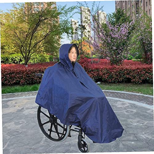 Poncho de silla de ruedas pesado Poncho reutilizable Full impermeable Cobertura delantero Cobertura con silla de ruedas Cape para personas mayores discapacitadas