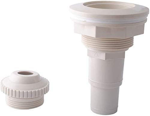 Poweka Boquilla de Impulsión para Piscinas con Abrazadera y Cinta de Rosca, Boquilla Aspiración para Piscina sobre el Suelo