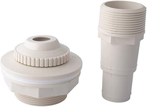 Poweka Boquilla de Impulsión para Piscinas con Abrazadera y Cinta de Rosca, Boquilla Aspiración para Piscina sobre el Suelo