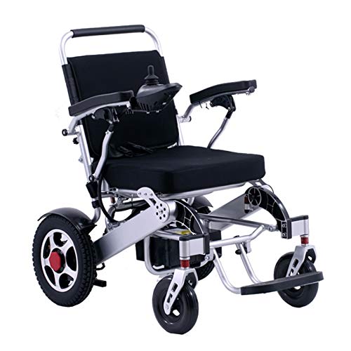 Power Plegable Wheelchair for Minusválido Mayor Anciano Coche de Viaje Completamente Automatico Doblez Ligero Silla Ruedas Cuatro Rondas Batería de Litio Ayudas for Caminar ALGFree (Color : B)