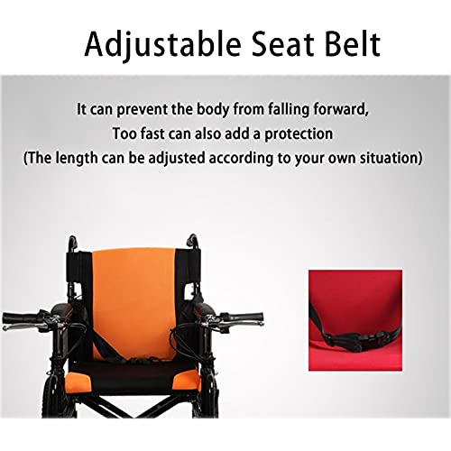 Power Plegable Wheelchair，Silla de Ruedas Minusvalidos Plegable Ligero Silla Ruedas Electrica Completamente Automatico Multifunción Mayor Andadores for Ancianos Portátil (Color : A)