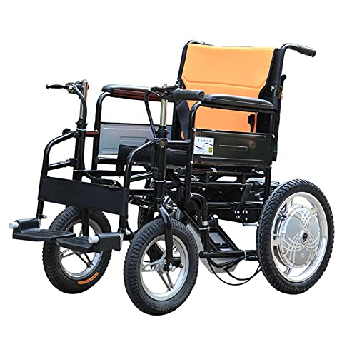 Power Plegable Wheelchair，Silla de Ruedas Minusvalidos Plegable Ligero Silla Ruedas Electrica Completamente Automatico Multifunción Mayor Andadores for Ancianos Portátil (Color : A)