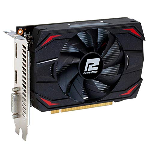 PowerColor AMD Radeon RX 550 - Tarjeta gráfica (4 GB), diseño de dragón Rojo