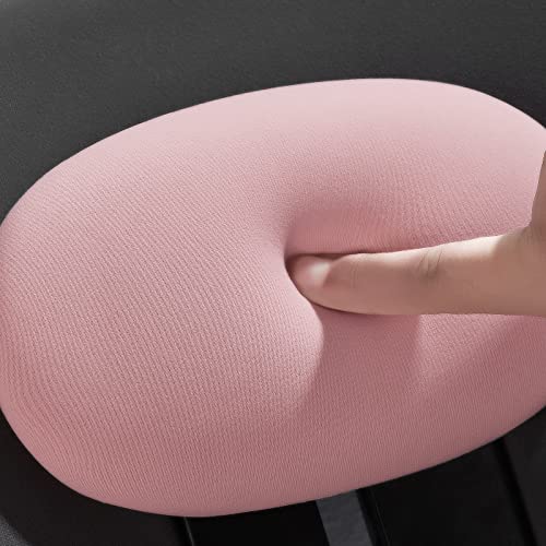 PPBB Almohada de Soporte Lumbar Cojín de Espuma viscoelástica, Almohada ergonómica Ajustable para el Dolor de Espalda para Silla de Oficina, Asiento de automóvil, Silla de Oficina y hogar,Rosado