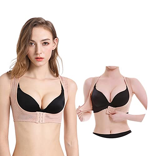 PQQ Corrector de Postura para Mujer, alisador de Espalda, Soporte Invisible y Sujetador enderezado, cómodo Entrenador (Color : Black, Size : XL)