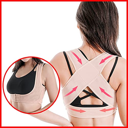 PQQ Corrector de Postura para Mujer, alisador de Espalda, Soporte Invisible y Sujetador enderezado, cómodo Entrenador (Color : Black, Size : XL)