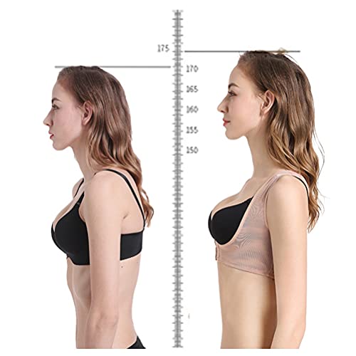 PQQ Corrector de Postura para Mujer, alisador de Espalda, Soporte Invisible y Sujetador enderezado, cómodo Entrenador (Color : Black, Size : XL)