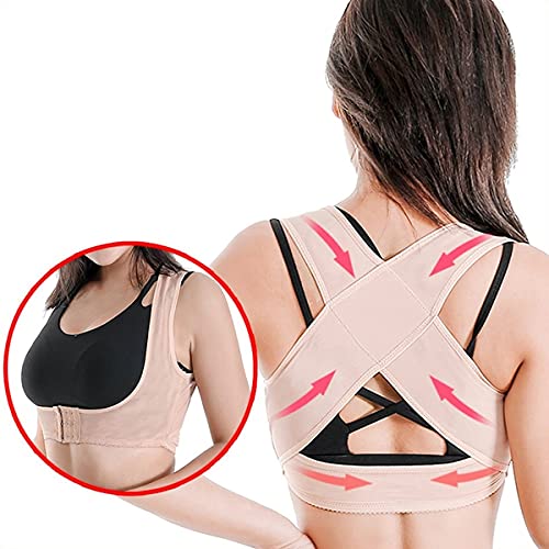 PQQ Corrector de Postura para Mujer, alisador de Espalda, Soporte Invisible y Sujetador enderezado, Entrenador de Postura cómodo (Color : Black, Size : XXL)