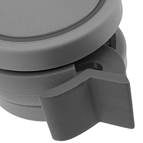 PrimeMatik - Rueda pivotante de Nailon y Polipropileno con Freno 60 mm M8 5 Pack
