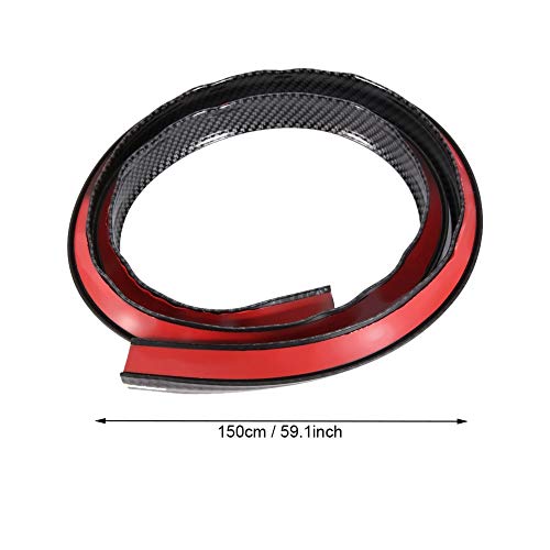 Protector de cejas de arco de rueda de coche-Fender Flares de guardabarros de fibra de carbono Cejas de arco de rueda de coche Proteger almohadilla antiarañazos