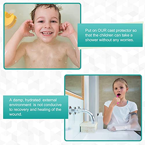 Protector de Escayola Impermeable, brazo impermeable de protección de yeso para niños, reutilizable funda protectora de yeso, adecuado para que los niños se duchen, naden y salgan(brazo derecho)