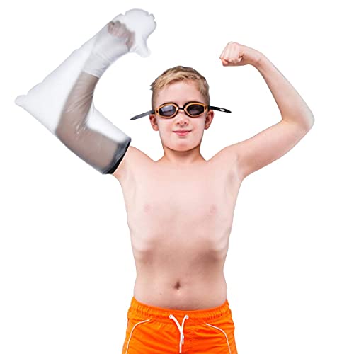 Protector de Escayola Impermeable, brazo impermeable de protección de yeso para niños, reutilizable funda protectora de yeso, adecuado para que los niños se duchen, naden y salgan(brazo derecho)