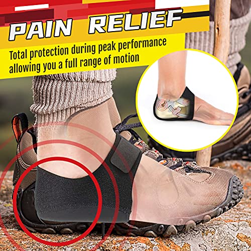 Protector de talón ajustable, inserciones para espolones calcáneos, protector de talón, almohadilla de gel para tendinitis de Aquiles, espolones óseos, alivia el dolor de talón. (EU36-40).