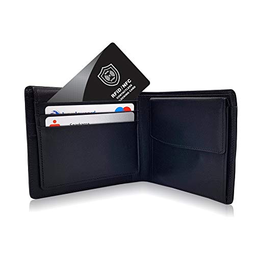 Protector de Tarjetas RFID contactless, NFC Bloqueo - Blocker Card - Tarjeta de Bloqueo de escáner y lectores para billeteras y Pinzas para Billetes - 2 Piezas - Regalos Originales Navidad