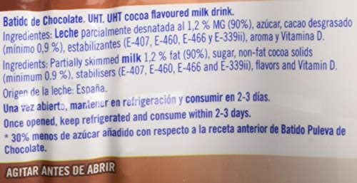Puleva Batido de Chocolate, 6 x 1L