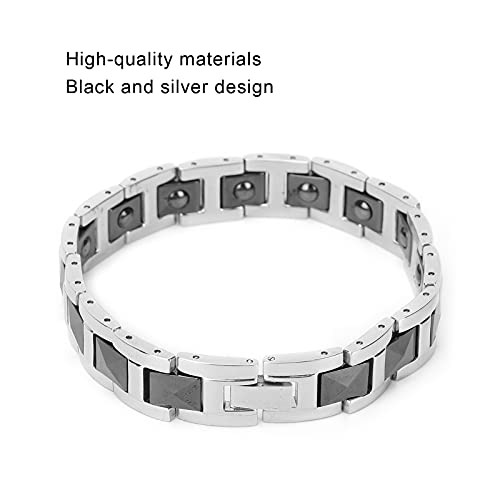 Pulsera Magnética Para Aliviar El Dolor, Acero De Titanio Con Equipo De Magnetoterapia Magnetoterapia Pulseras De Mujer Pulsera De Acero Para La Ansiedad Pulsera De Salud Antiestrés Para Terapia