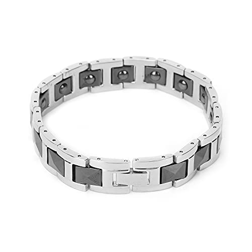 Pulsera Magnética Para Aliviar El Dolor, Acero De Titanio Con Equipo De Magnetoterapia Magnetoterapia Pulseras De Mujer Pulsera De Acero Para La Ansiedad Pulsera De Salud Antiestrés Para Terapia