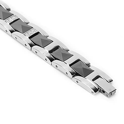 Pulsera Magnética Para Aliviar El Dolor, Acero De Titanio Con Equipo De Magnetoterapia Magnetoterapia Pulseras De Mujer Pulsera De Acero Para La Ansiedad Pulsera De Salud Antiestrés Para Terapia