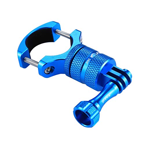 PULUZ 360 Grado Rotación Bicicleta de aluminio Bicicleta Adaptador de manillar Montaje con tornillo para GoPro HERO 6 / 5 / 4 / 3+ / 3/ 2/ 1 Sesión 5 / 4, Xiaoyi Sport Camera