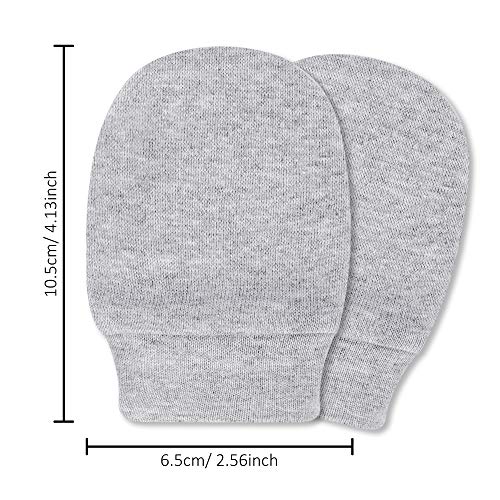 QH-Shop Guantes para Bebé Suave Ajustable Manoplas Antiarañazos para 0-6 Meses 4 Par
