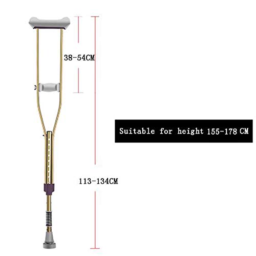 QNMM Muleta Drive Medical de Aluminio con Cómoda Almohadilla para Las Axilas, Altura Ajustable En 9 Archivos, para Ayudas para Caminar con Discapacidades Muletas para Las Axilas