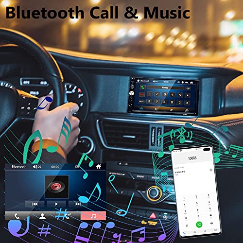 Radio Coche 2 DIN Bluetooth estéreo para automóvil con 7 Pulgada Pantalla táctil, Universal Reproductor de Coche con cámara de visión Trasera, Compatible con MirrorLink /Radio FM/USB/AUX/TF/SWC