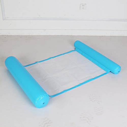 Rainny Hilera flotante inflable, piscina, hidráulismo, cojín de aire, deportes acuáticos de playa, silla de descanso (color amarillo claro)