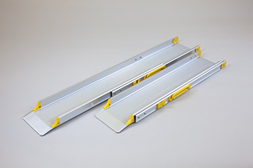 Rampa telescópica de 3 piezas para silla de ruedas (2440 mm de largo).