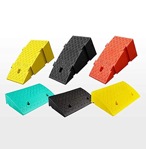 Rampas de umbral de entrada Rampas de plástico para sillas de ruedas para el hogar Patio Jardín Almohadilla para escalones Rampas para bicicletas portátiles que se pueden empalmar (Tamaño: 25 * 27 * 1