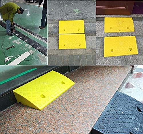 Rampas de umbral de entrada Rampas de plástico para sillas de ruedas para el hogar Patio Jardín Almohadilla para escalones Rampas para bicicletas portátiles que se pueden empalmar (Tamaño: 25 * 27 * 1