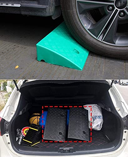 Rampas de umbral de entrada Rampas de plástico para sillas de ruedas para el hogar Patio Jardín Almohadilla para escalones Rampas para bicicletas portátiles que se pueden empalmar (Tamaño: 25 * 27 * 1