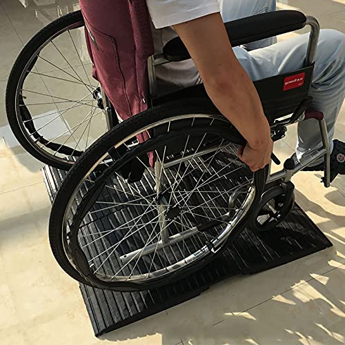 Rampas Rampa de Goma para Umbral de Silla de Ruedas para Escaleras de Entrada a Casa, Superficie Antideslizante, para Scooters de Movilidad, y Sillas Eléctricas