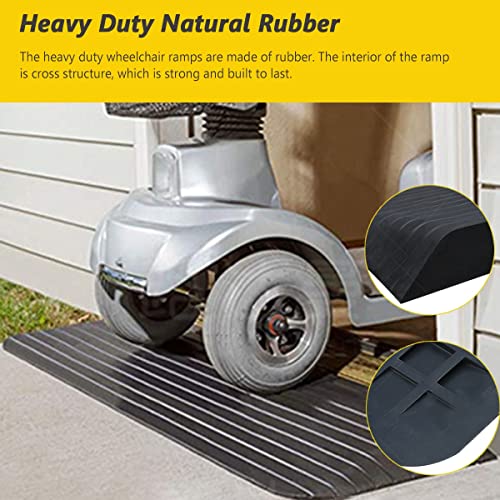 Rampas Rampa Rampas de umbral para sillas de ruedas para portales, Antideslizante Paso Rampa de acera para escaleras Cortacésped Robot barredora Scooters 43, 5 pulgadas Amplio