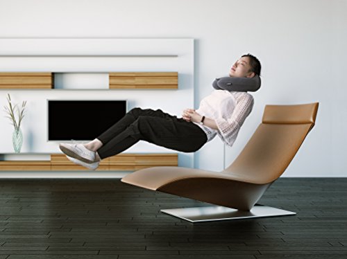 Raniaco Almohada Viaje, Inflable Almohada de Cuello Cervical, Soporte de Confort de Cuello con Máscara de Ojos, Tapones y Bolsa con Cordón, Cojín Lavable Almohada en Forma de U