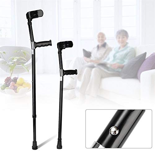RAXST Muleta para Adulto Regulables ortopédica antebrazo Color Negro en Aluminio anodizado para niños/Hombres/Mujeres/Ancianos