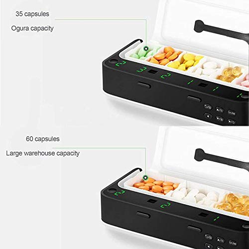 RDJSHOP Pastillero Electrónico Inteligente Capacidad Extra Grande Dispensador de Pastillas Automático Recordatorio con Alarma Organizador de Pastillas Digital para Los Ancianos y El Alzheimer,Blue