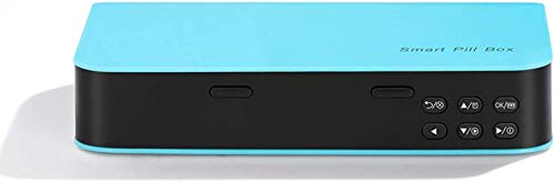 RDJSHOP Pastillero Electrónico Inteligente Capacidad Extra Grande Dispensador de Pastillas Automático Recordatorio con Alarma Organizador de Pastillas Digital para Los Ancianos y El Alzheimer,Blue
