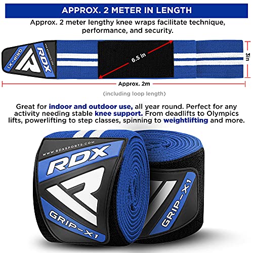 RDX Rodillera Gimnasio Rodilla cincha para Levantamiento de Pesas Rodilleras Soporte para Powerlifting, Musculación Entrenamiento, Gimnástico, Bodybuilding, Fitness Deporte