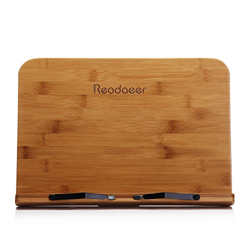 Readaeer Soporte de Libro para Lectura, Bambú Natural, Elige para los lectores