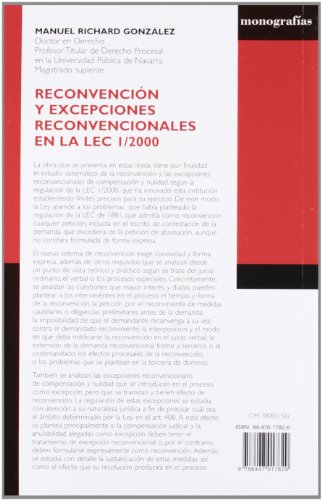 Reconvención y Excepciones Reconvencionales en la Lec 1/2000 (Monografía)