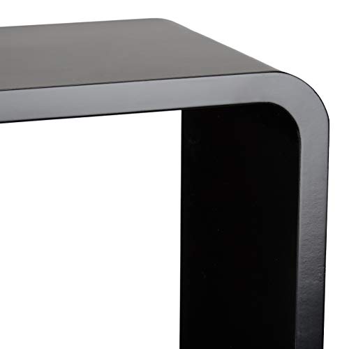 Relaxdays Estante de Pie con Patas, Madera, Negro, 20x53x50 cm