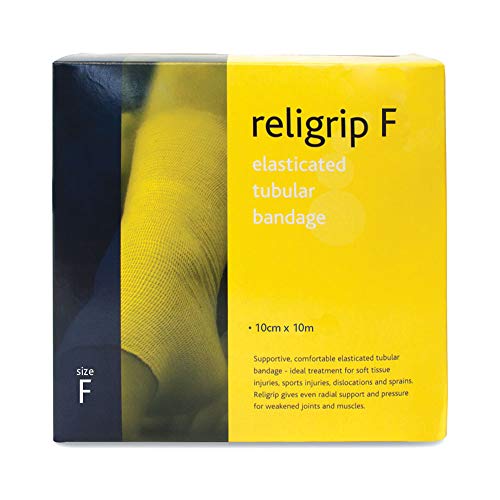 Reliance Medical Religrip Vendaje tubular, elástico, tamaño F, 10 m